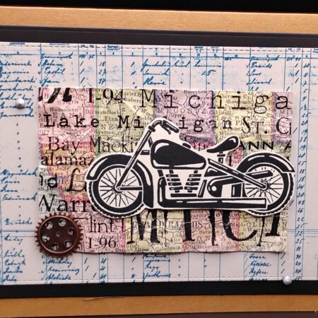 Michigan Blue Motorcycle