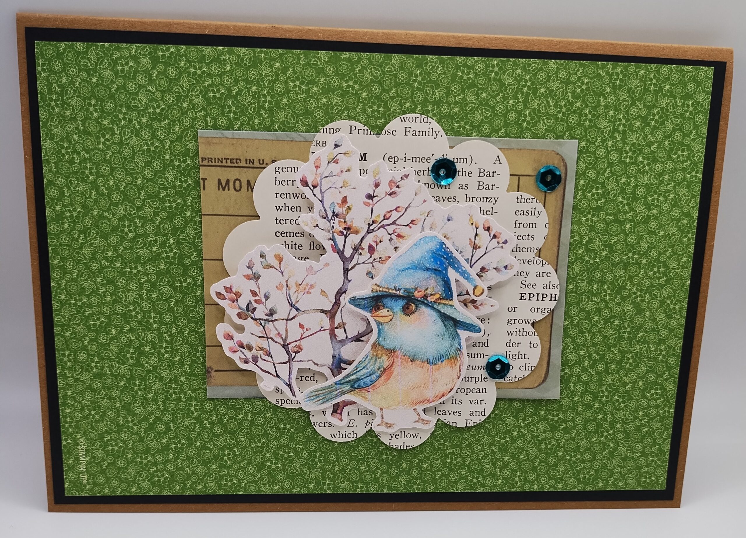 Bluebird with Hat Cluster