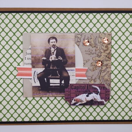 Vintage Man with Dog Cluster