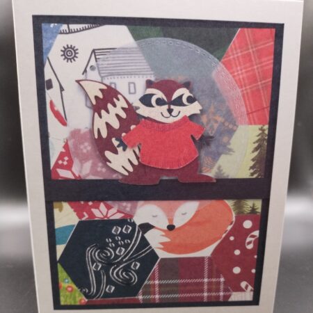 Raccoon Christmas Card
