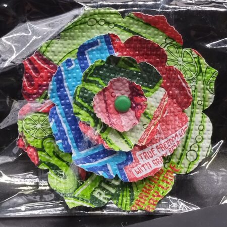 Large Flower Magnet (Recycled drink cans) - 1