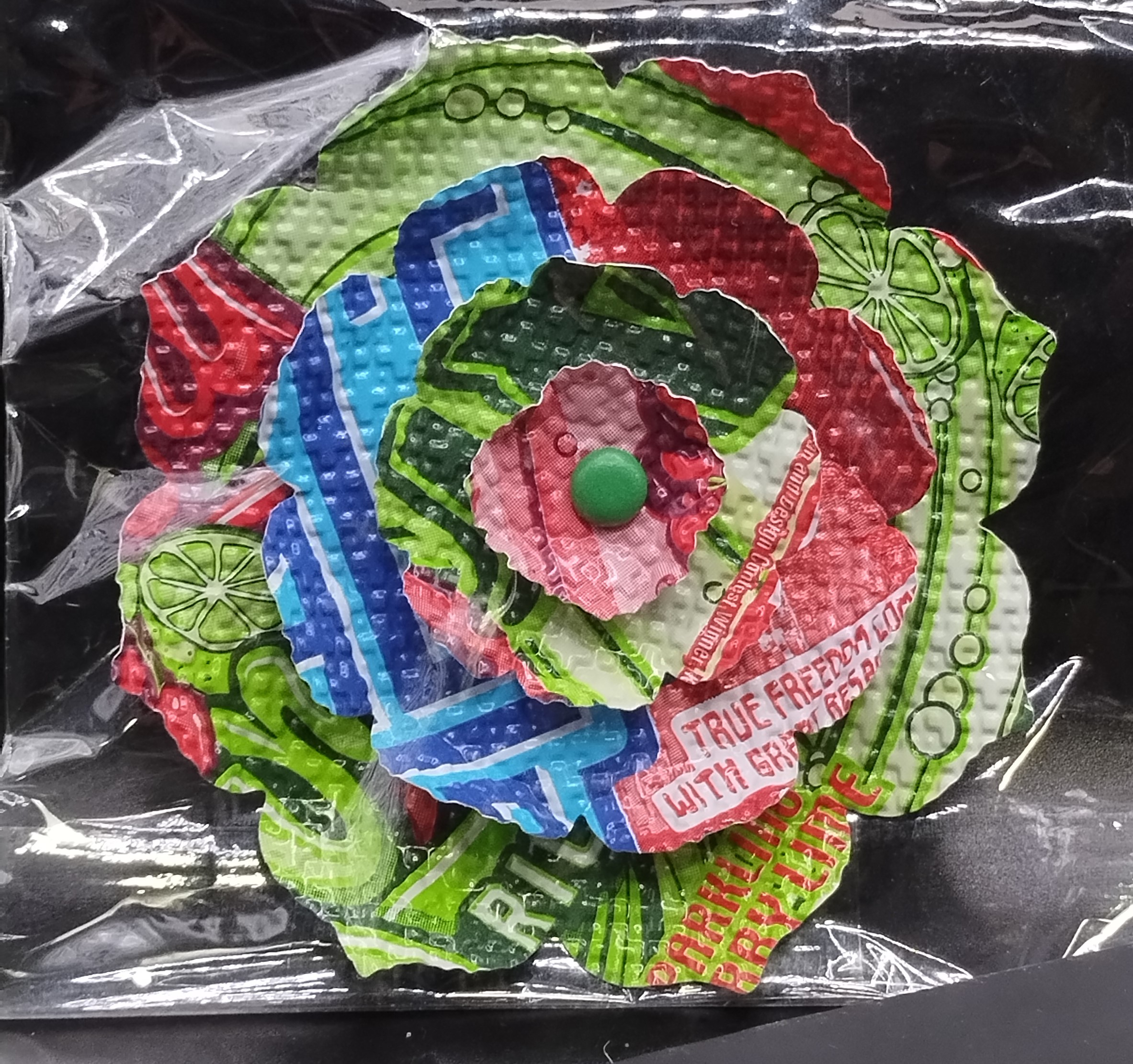 Large Flower Magnet (Recycled drink cans) - 1
