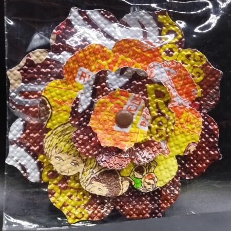 Large Flower Magnet (Recycled drink cans) - 4