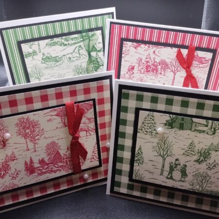 Set of 4 Christmas Scene Cards