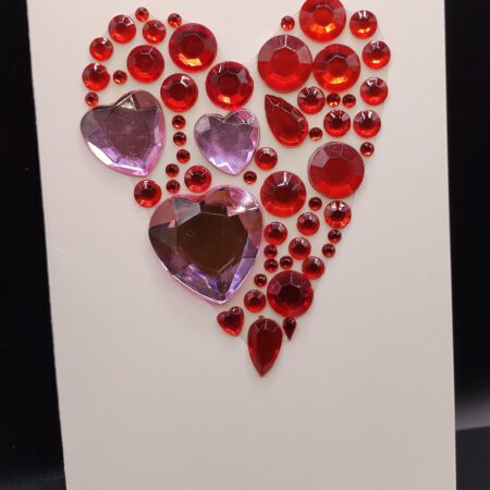 Gem Heart - off-white small card