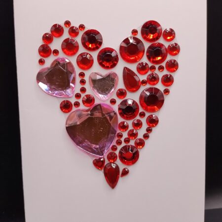Gem Heart - white small card