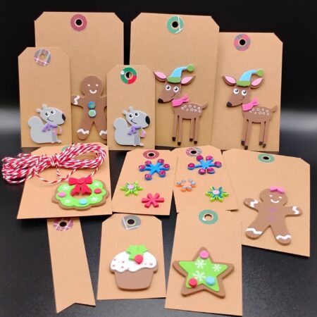 Children's foam and kraft cardstock tags