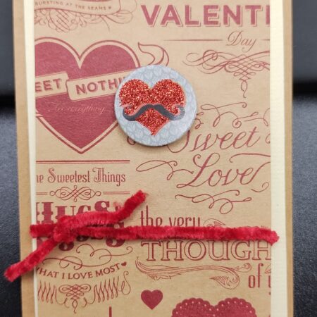 Mustache Heart - Kraft gift size