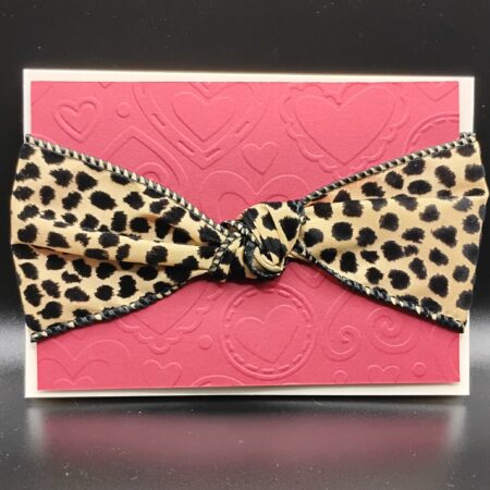 Red Embossed with Animal Print Valentine