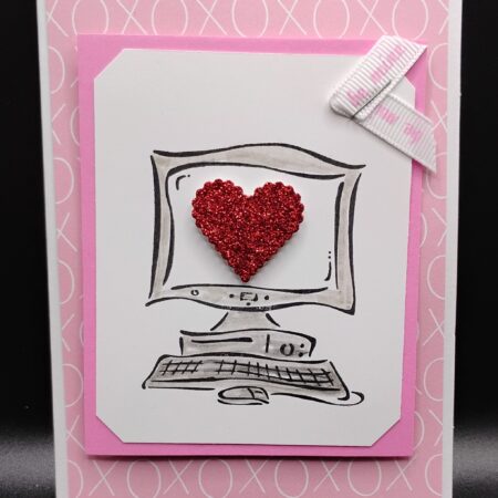 Computer Heart Be Mine Pink