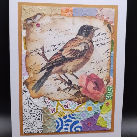 Collage Mixed Media Bird 2