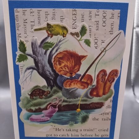 Three Little Kittens Sleeping While Fishing